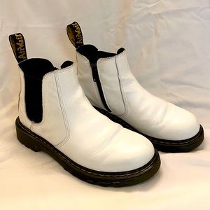 White Doc Martens. Kids size 3.